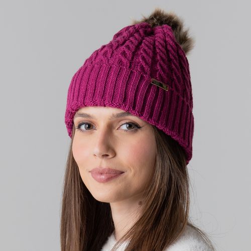 Gorro em tricô Vielas com pompom
