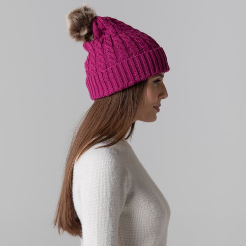 Gorro em tricô Vielas com pompom