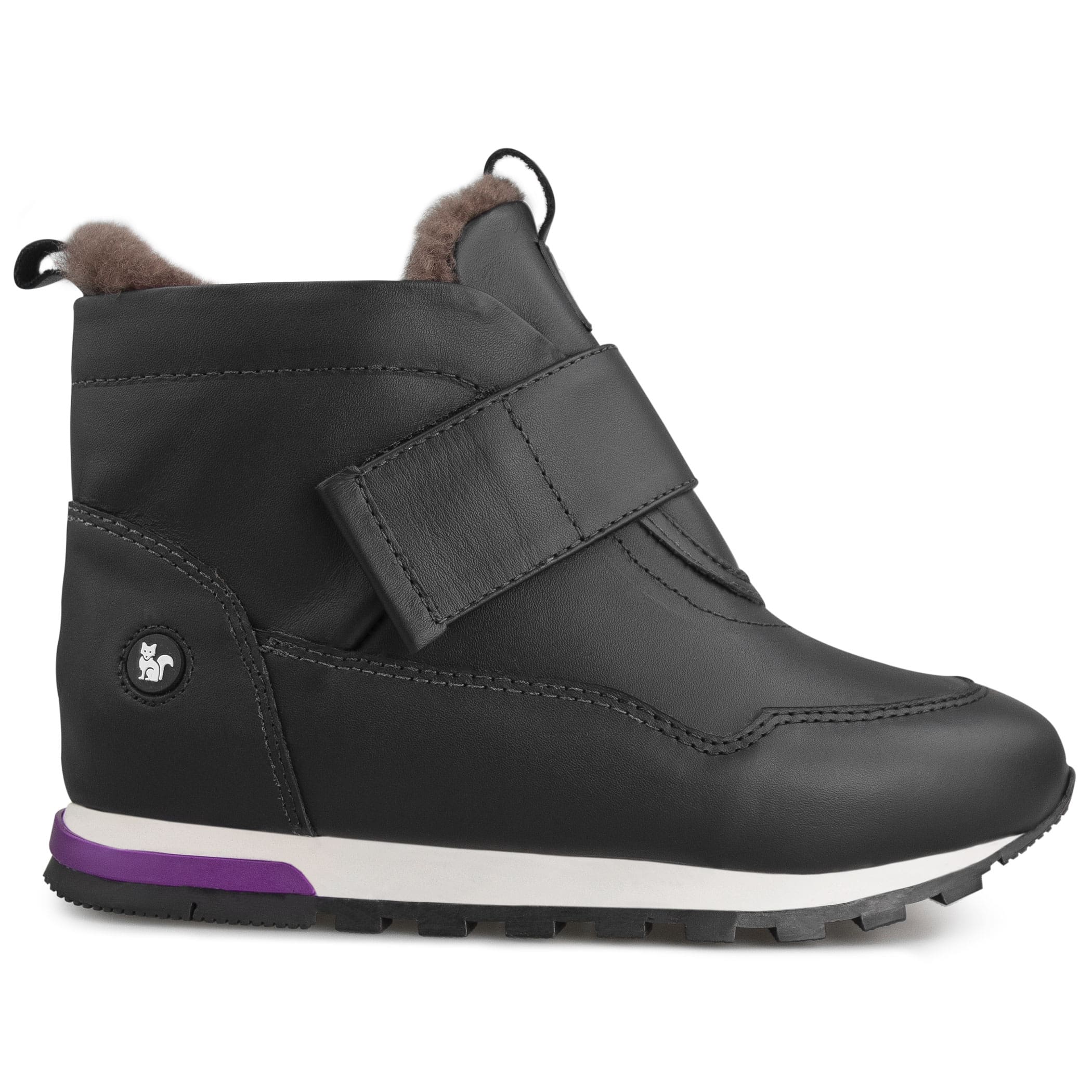 Bota feminina Snowy Fasten forrada em lã natural Ref.:23114