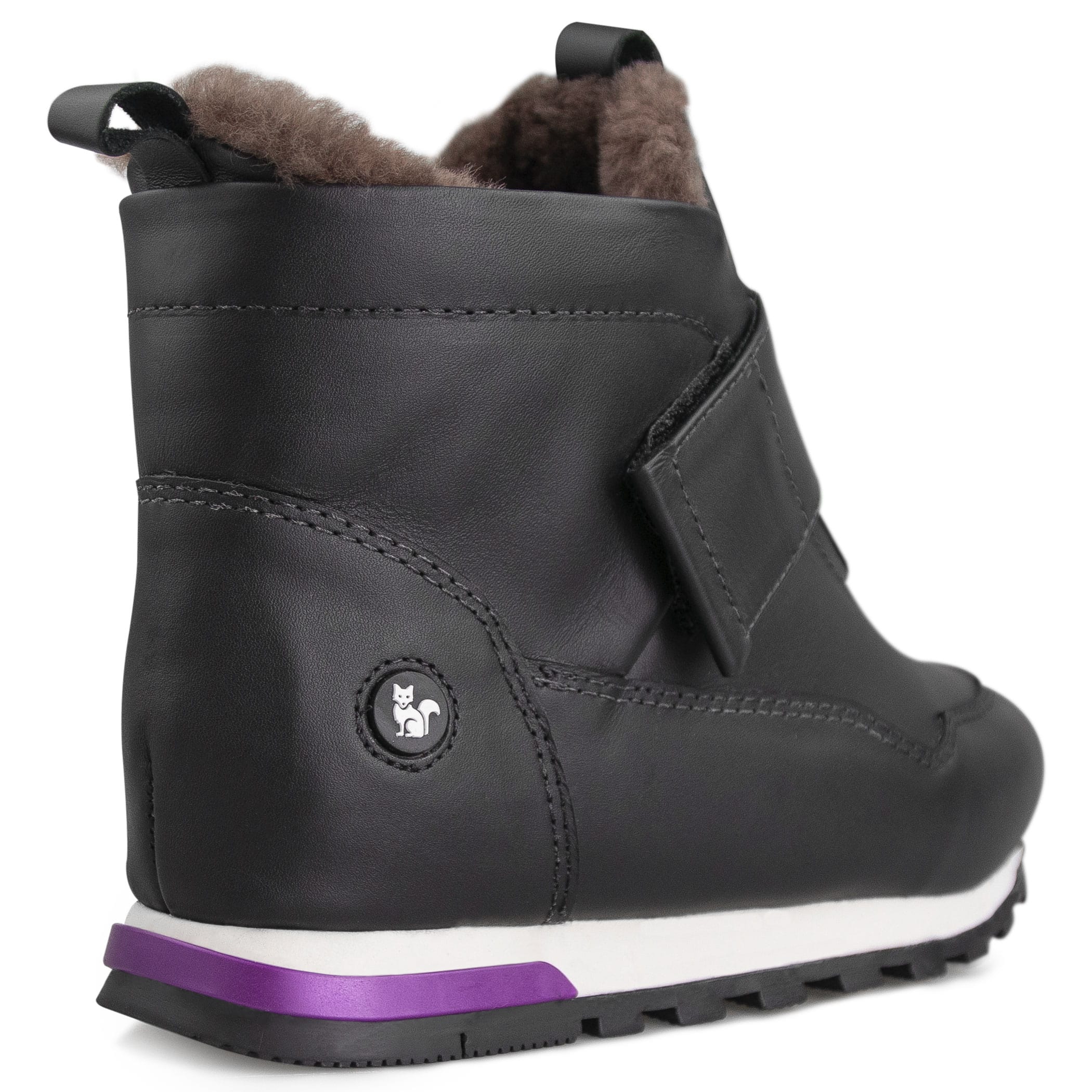 Bota feminina Snowy Fasten forrada em lã natural Ref.:23114