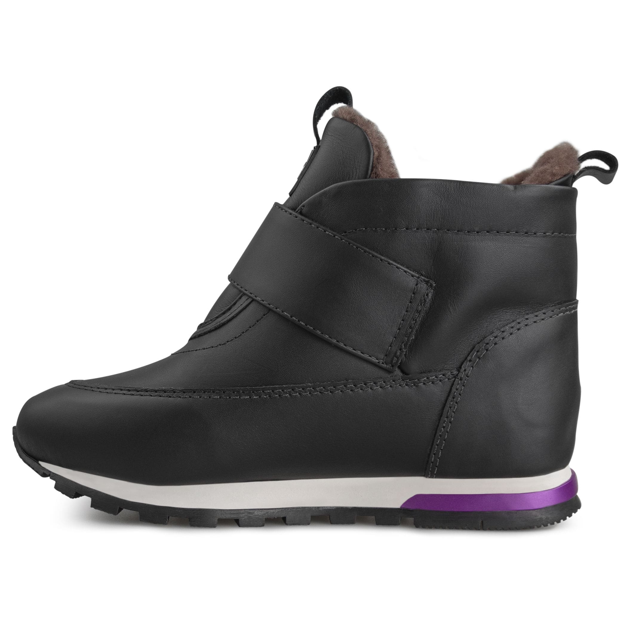 Bota feminina Snowy Fasten forrada em lã natural Ref.:23114