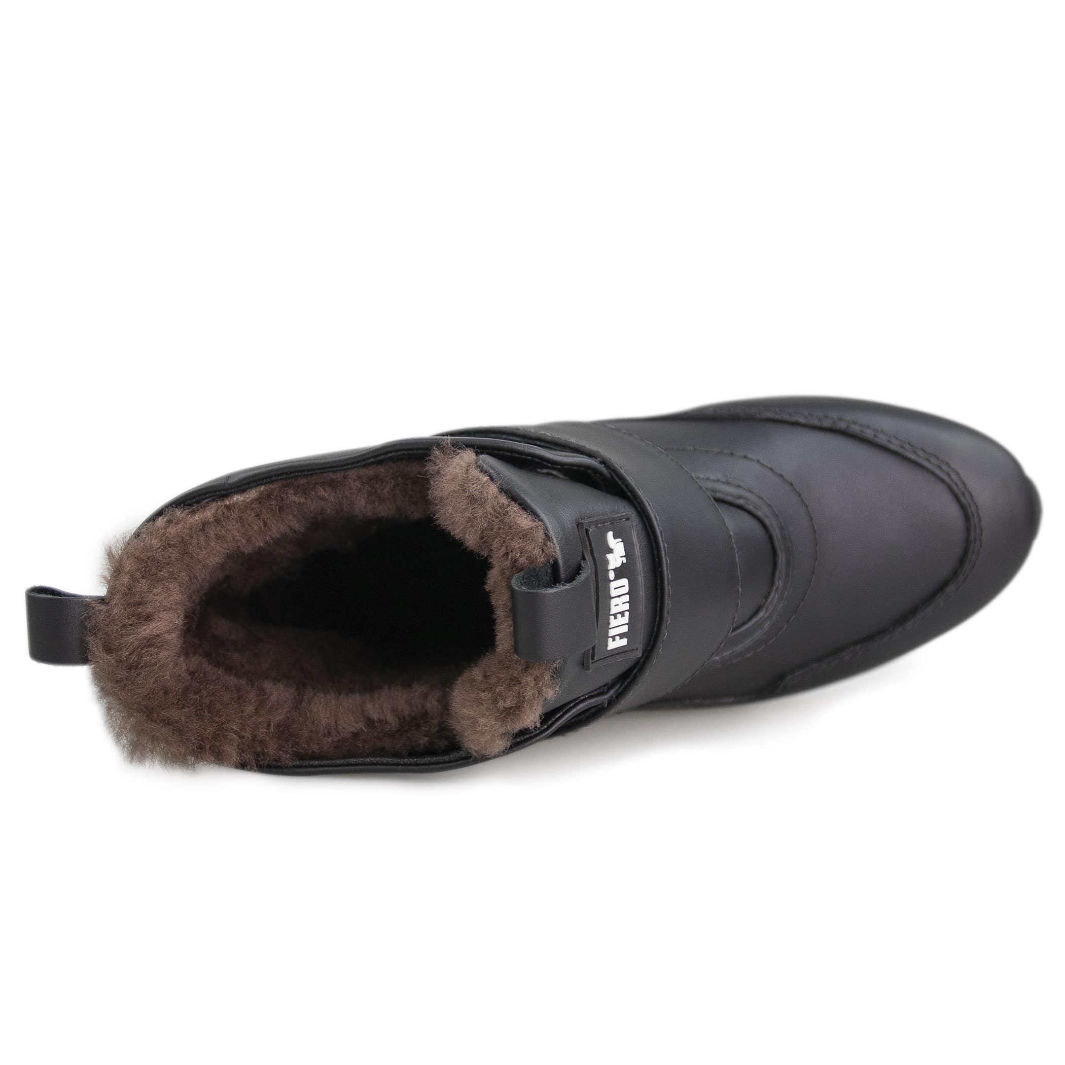 Bota feminina Snowy Fasten forrada em lã natural Ref.:23114