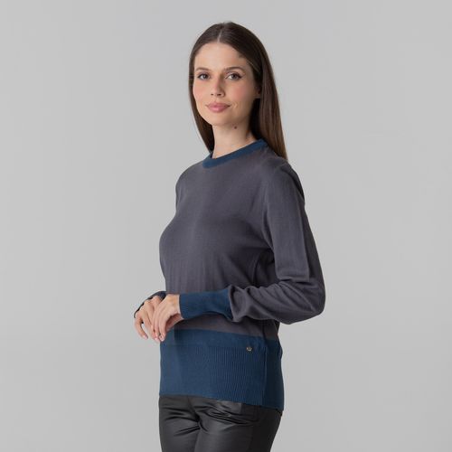 Suéter feminino em tricô Polar Fox gola redonda