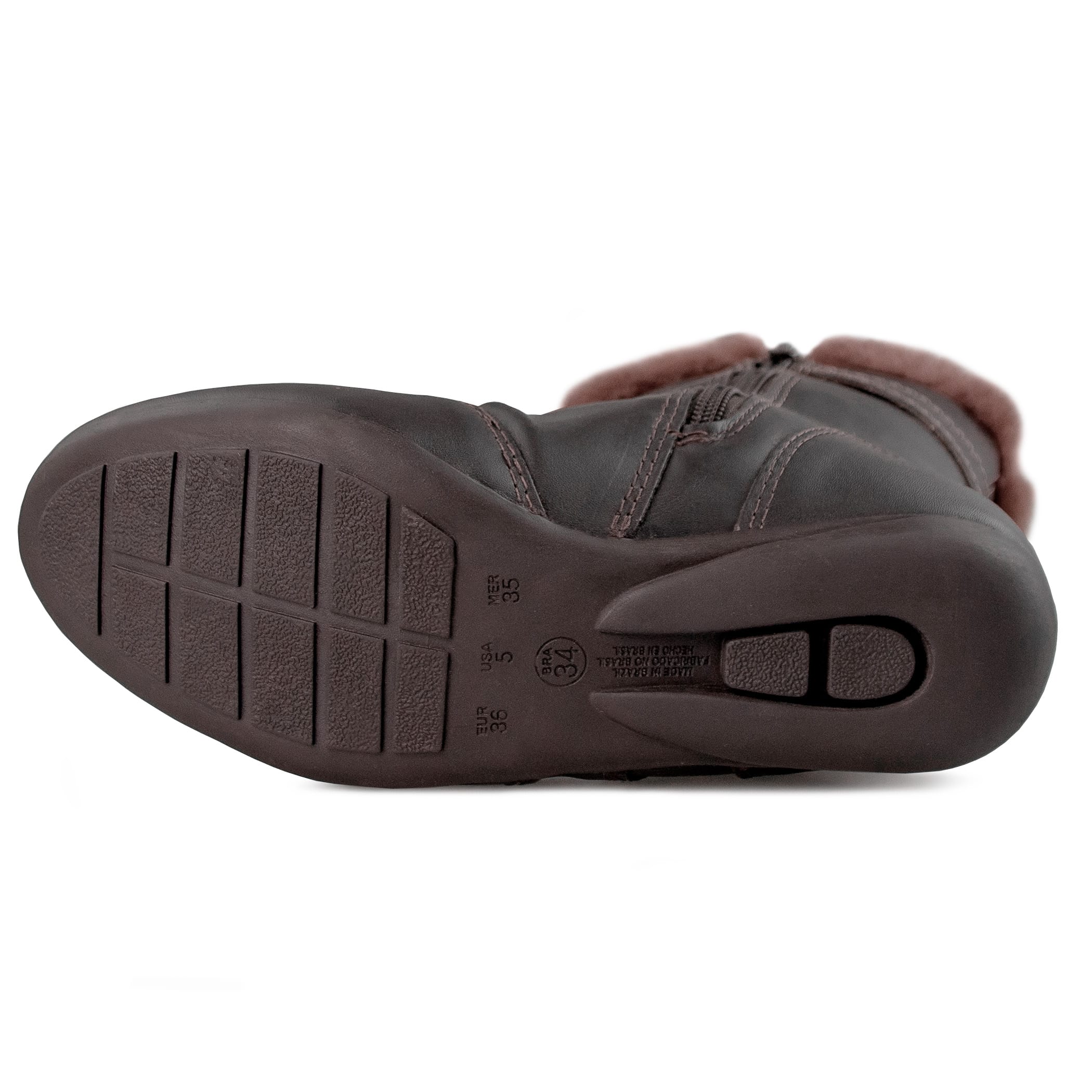 Bota feminina rasteira forrada em lã natural New Vancouver Ref.:23652