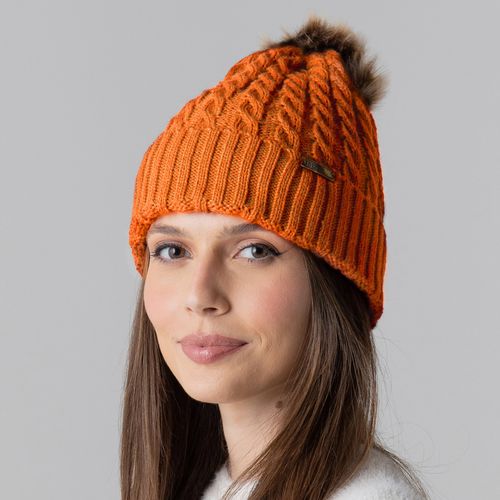 Gorro em tricô Vielas com pompom