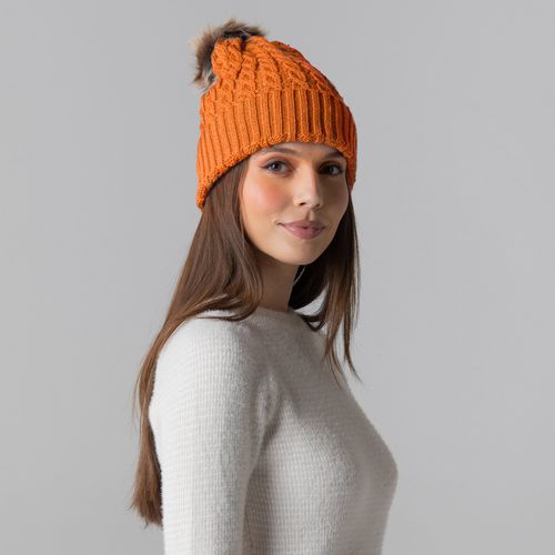 Gorro em tricô Vielas com pompom