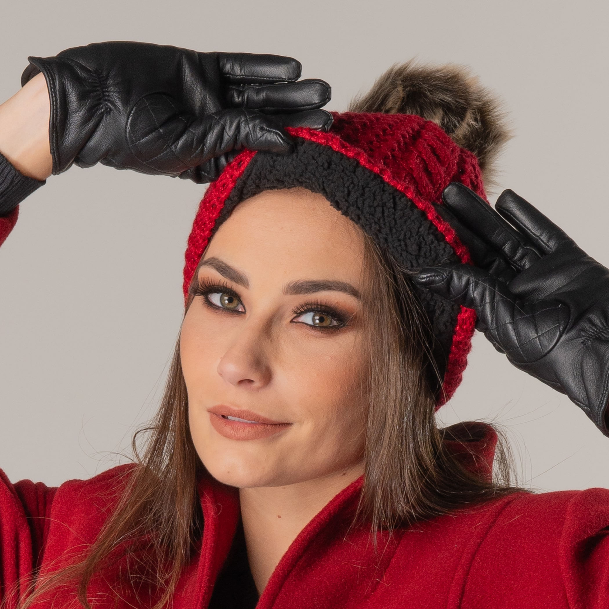 Gorro Feminino Pompom Copenhague forrado em lã