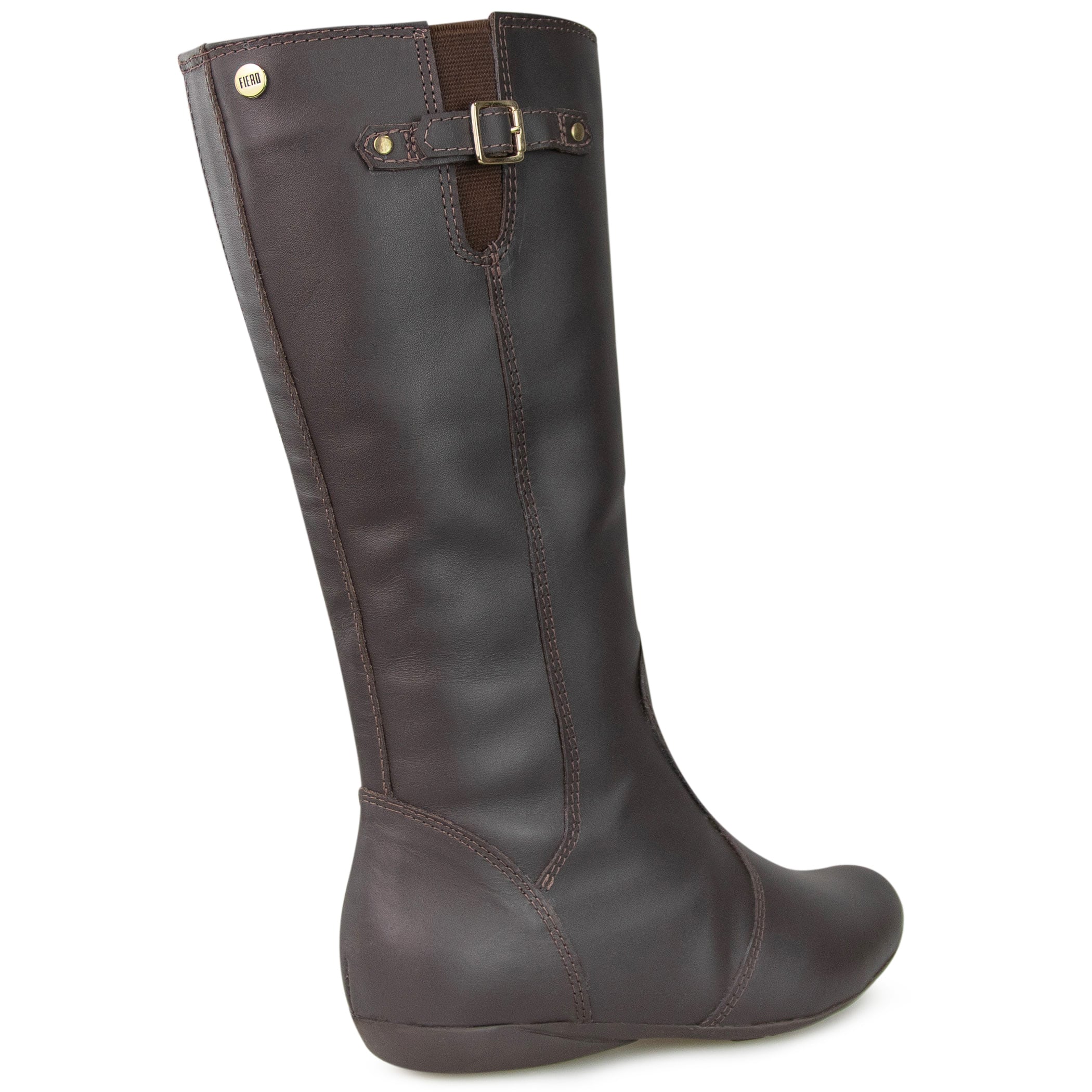 Bota feminina rasteira Fernie forrada em lã sintética Ref.:23662