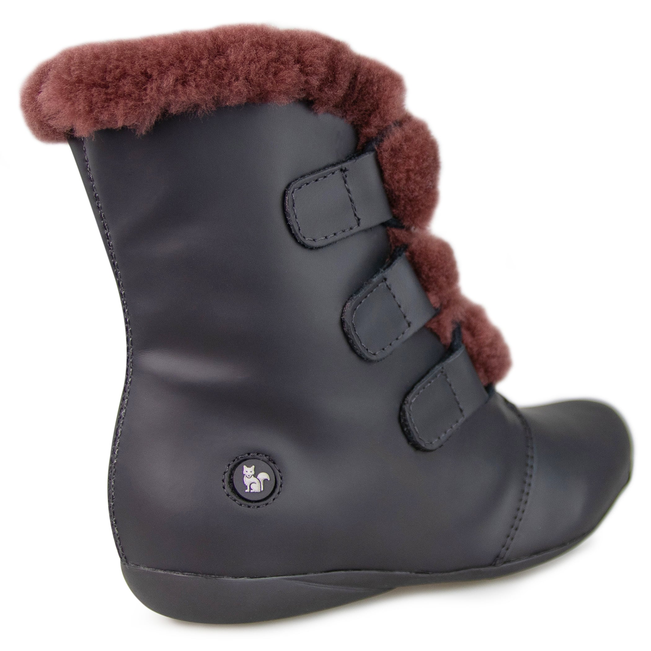 Bota feminina rasteira forrada em lã natural de carneiro Kenora Ref.:23658