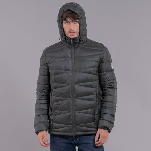 Casaco masculino puffer Ultralight Alpine Les Gets com capuz removível