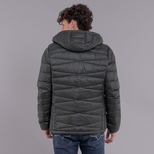 Casaco masculino puffer Ultralight Alpine Les Gets com capuz removível