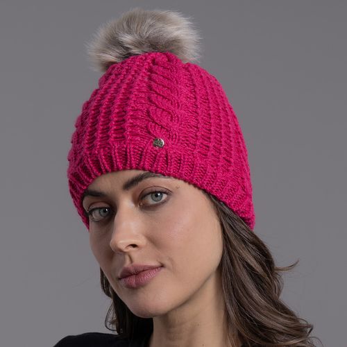 Gorro Feminino Pompom Copenhague forrado em lã