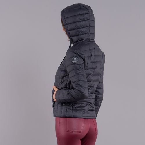 Casaco feminino puffer Ultralight Alpine Andorra com capuz removível