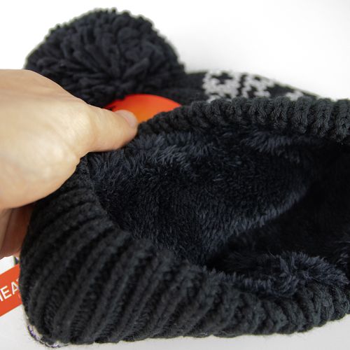 Gorro térmico feminino pompom Billingen Jacquard em tricô heat holders