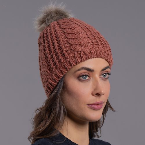 Gorro Feminino Pompom Copenhague forrado em lã