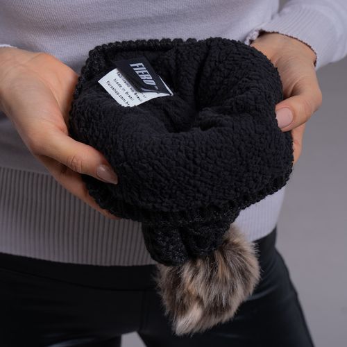 Gorro Feminino Pompom Copenhague forrado em lã