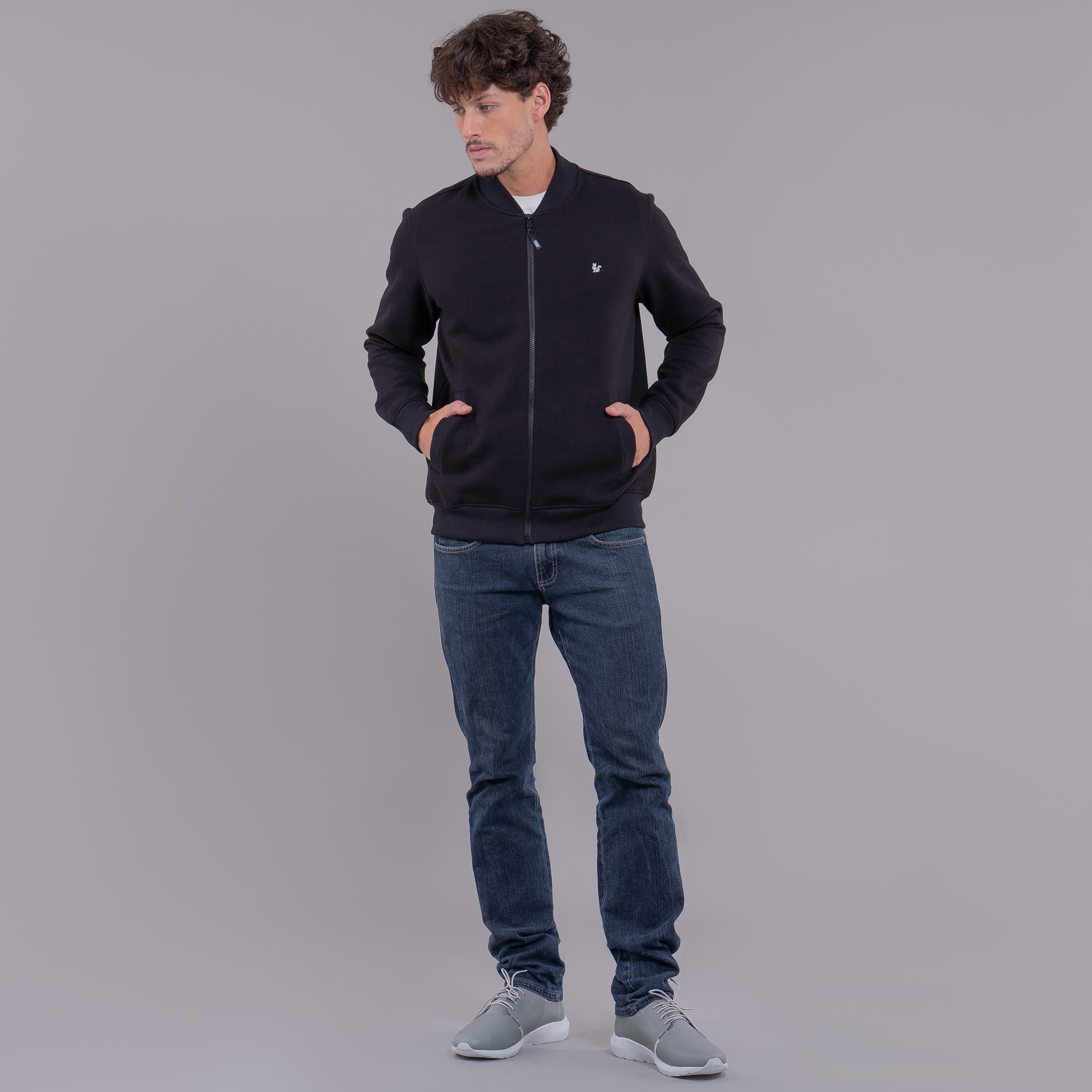 Casaco masculino de moletom Colmar com gola slim