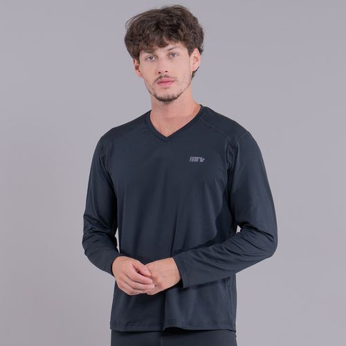 Blusa Térmica Masculina Segunda Pele Gola V Thermo Premium Lite Regular Fit - Preto