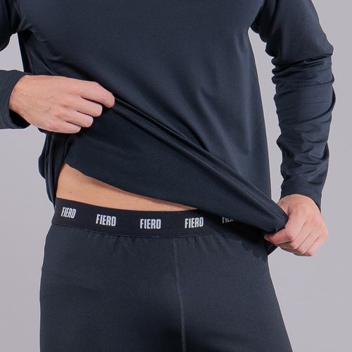Blusa Segunda Pele Térmica Masculina inverno e neve Lite Regular Fit - Preto