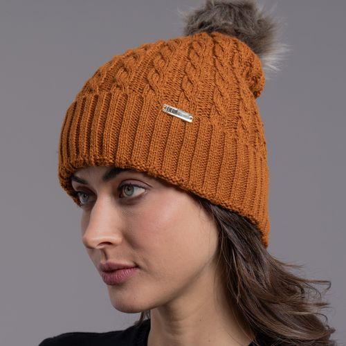 Gorro em tricô Vielas com pompom