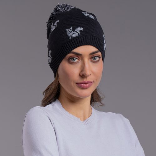 Gorro Térmico Feminino Shiny Snow Fox Tricô Premium