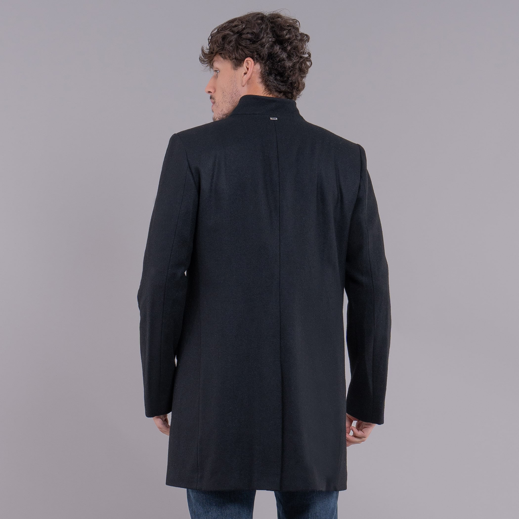 Casaco térmico gola alta slim masculino em lã premium Potsdam