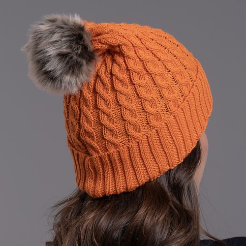 Gorro em tricô Vielas com pompom