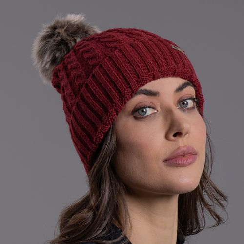 Gorro em tricô Vielas com pompom