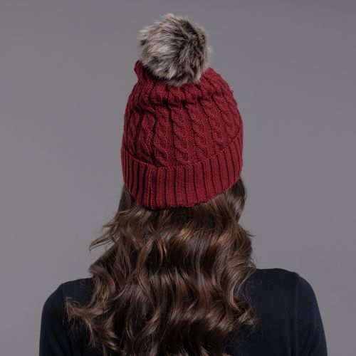 Gorro em tricô Vielas com pompom