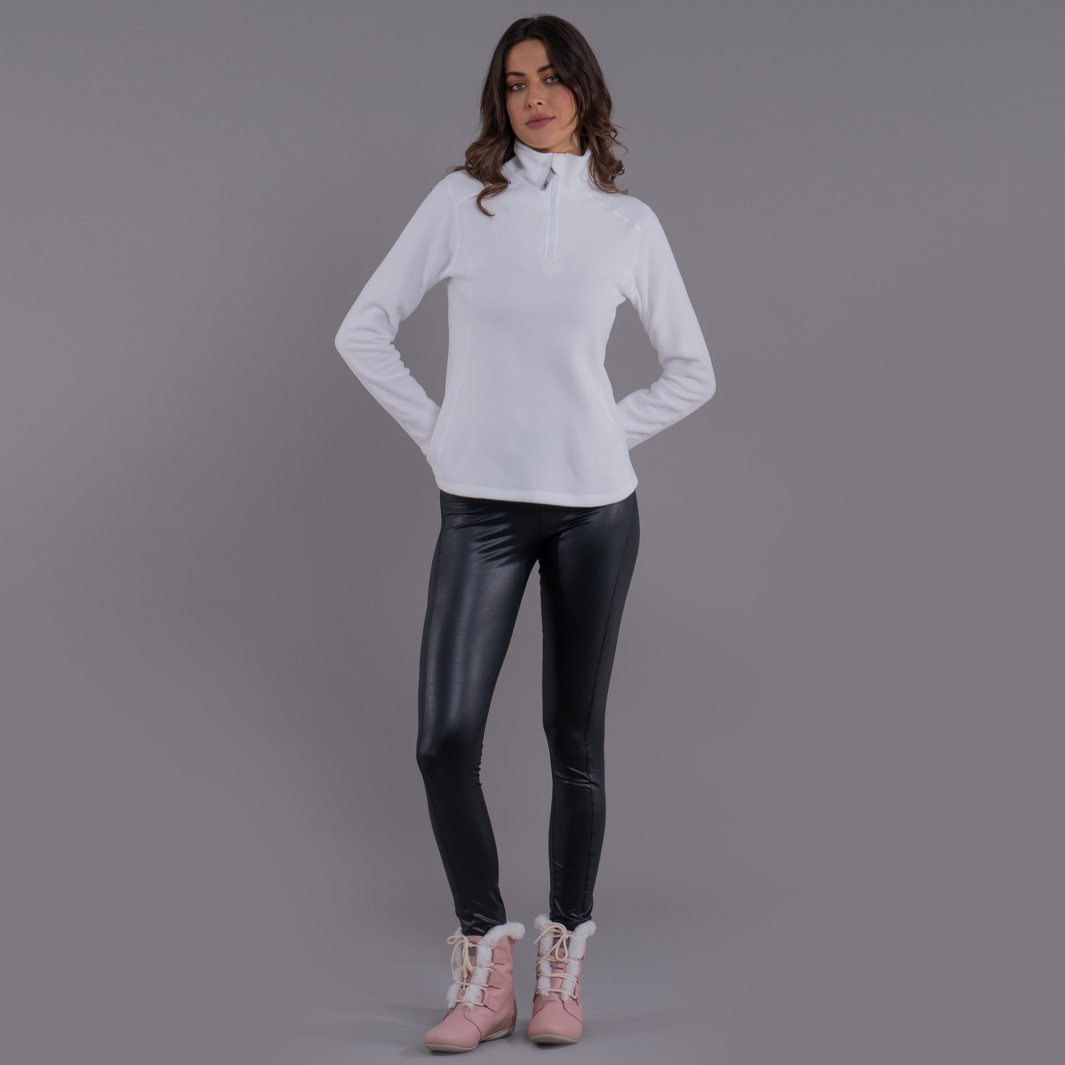 Fleece Térmico Feminino Meio Zíper Nuuk (Sense Fleece Original)