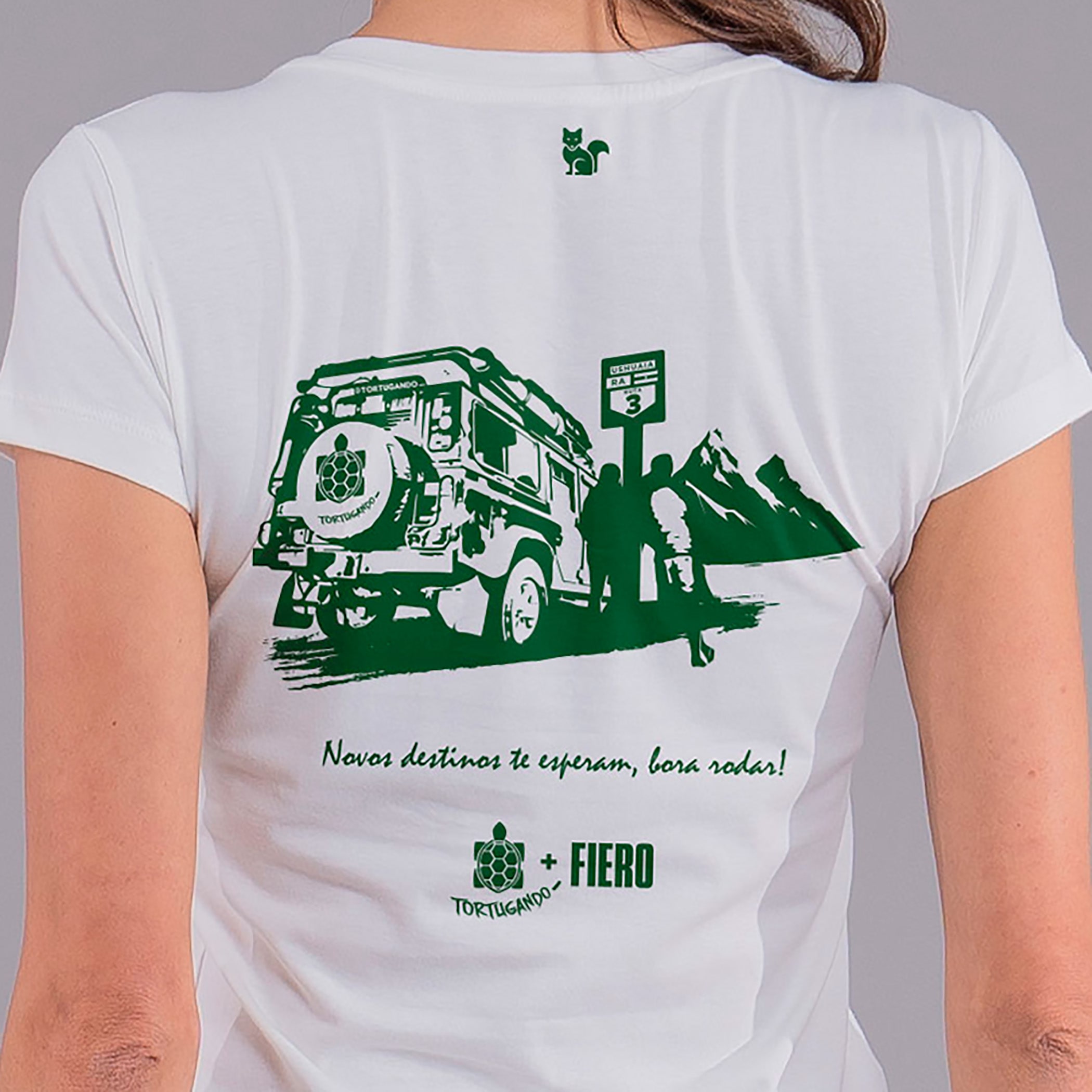 Camiseta feminina Baby look Tortugando + Fiero