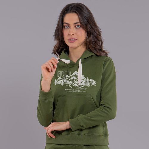 Blusa moletom feminino Ruta 40 canguru com forro peluciado