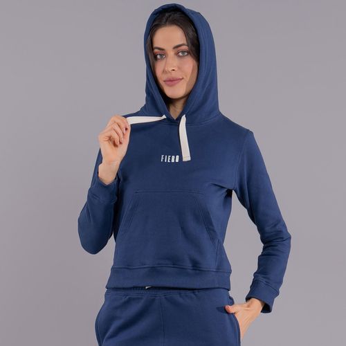 Blusa moletom feminino Fiero Space canguru com forro peluciado