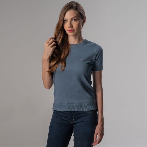 Blusa Tricô Feminina Manga Curta Brooklyn