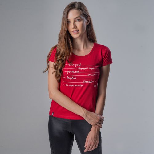 Camiseta Feminina Baby Look Manga curta Winter Destinations
