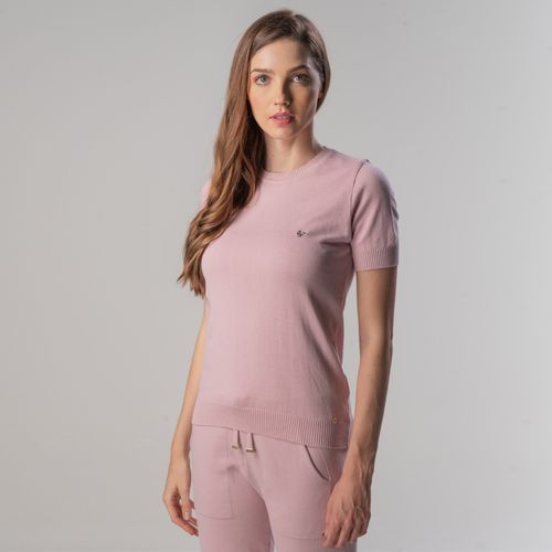 Blusa Tricô Feminina Manga Curta Brooklyn