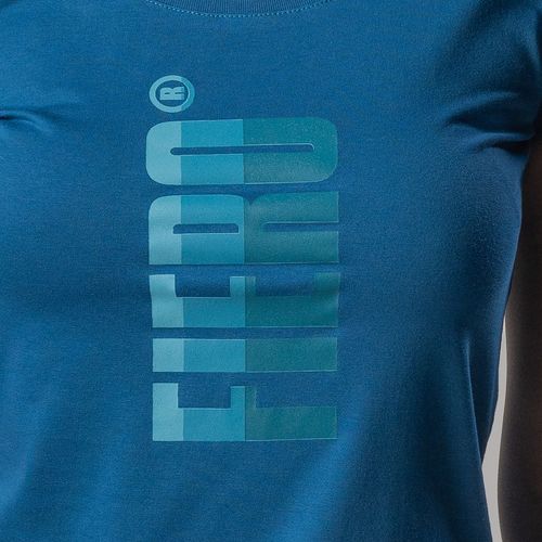 Camiseta Feminina Baby Look Manga curta Degradê Fiero