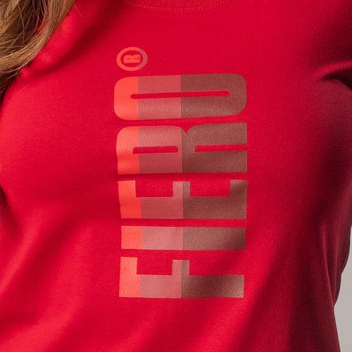 Camiseta Feminina Baby Look Manga curta Degradê Fiero