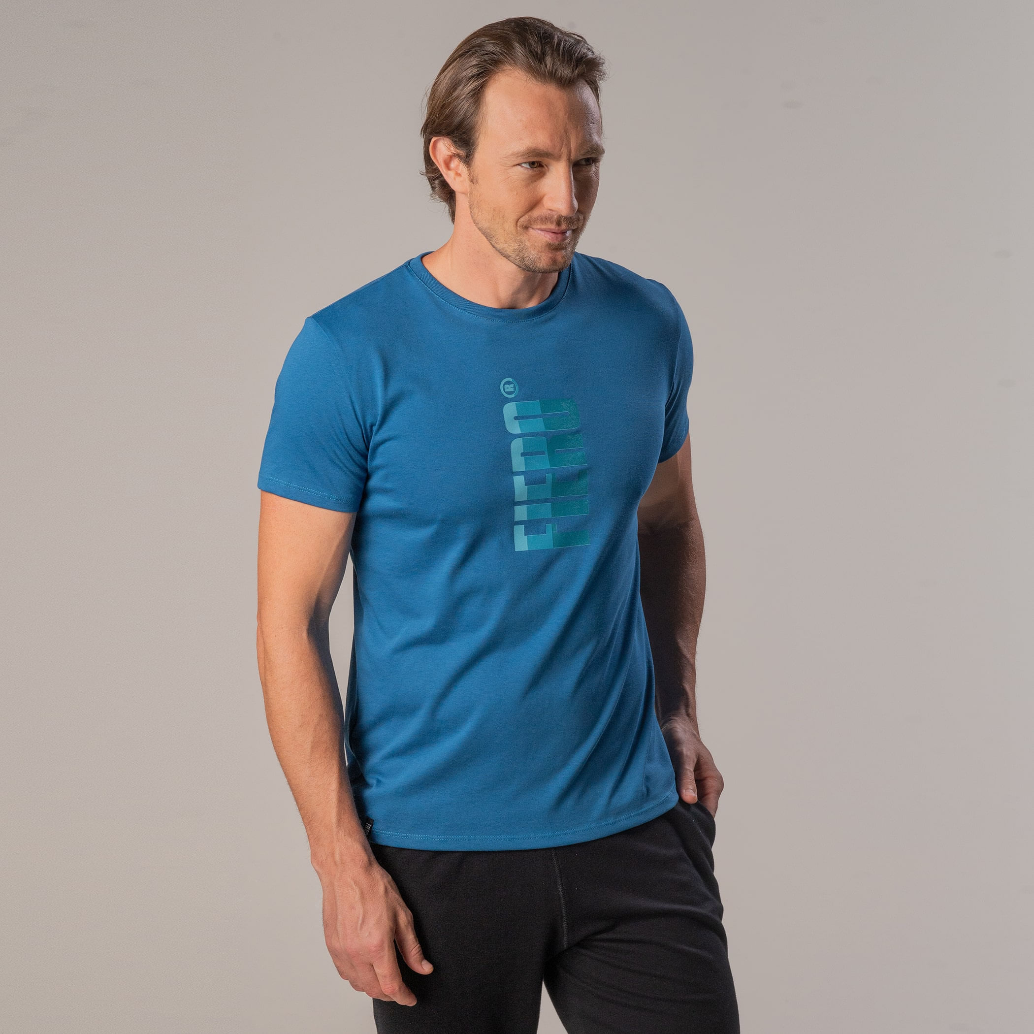 Camiseta Masculina Manga curta Degradê Fiero Slim Fit