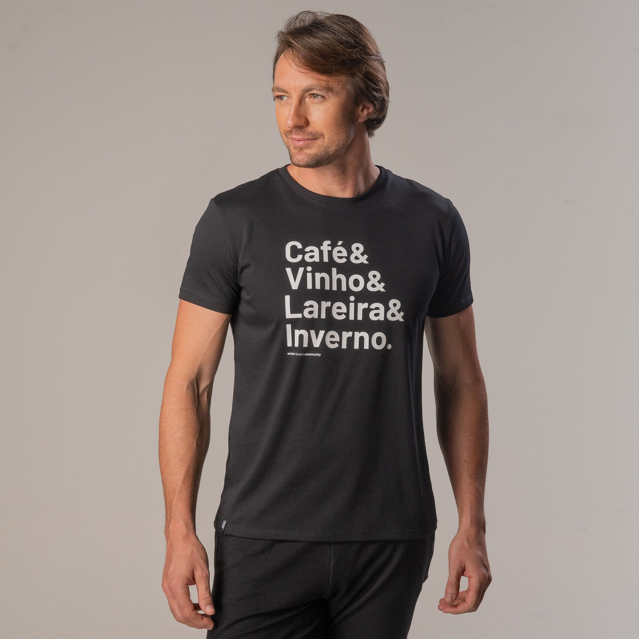 Camiseta masculina manga curta Winter Words Slim Fit