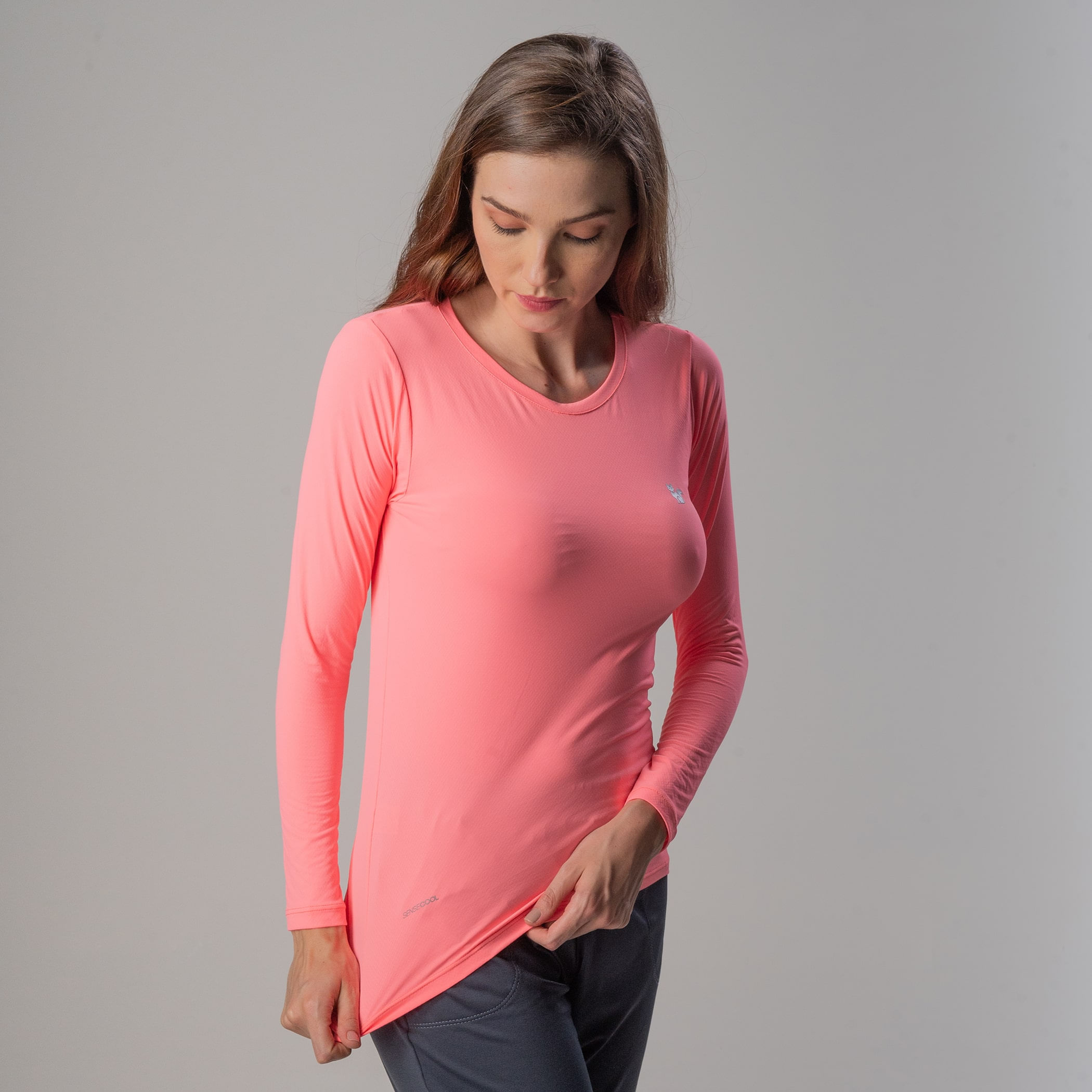 Camiseta Feminina proteção UV Sense Cool Regular Fit Manga Longa