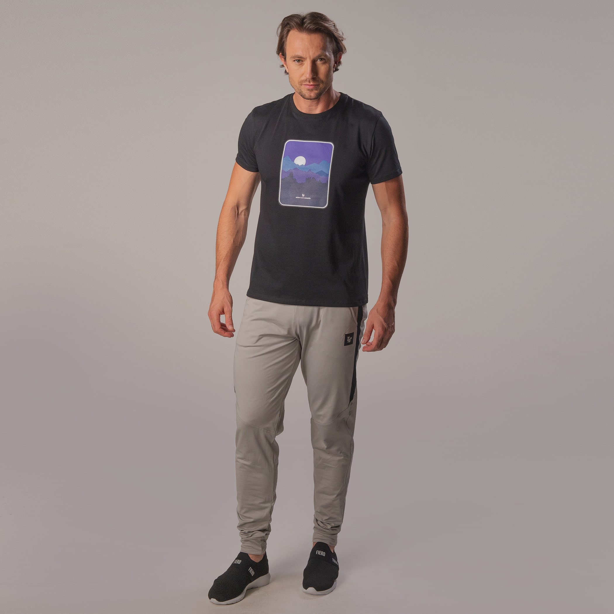 Camiseta Masculina Manga Curta Winter Mountain Slim Fit