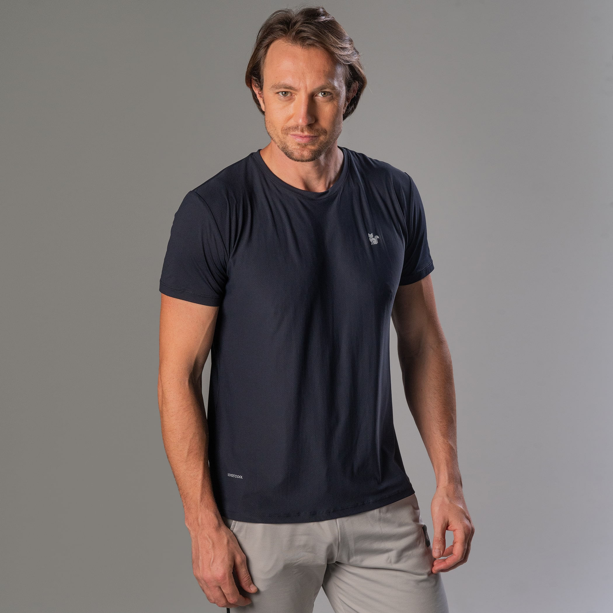 Camiseta Sense Cool proteção UV Masculina Slim Fit - Manga Curta
