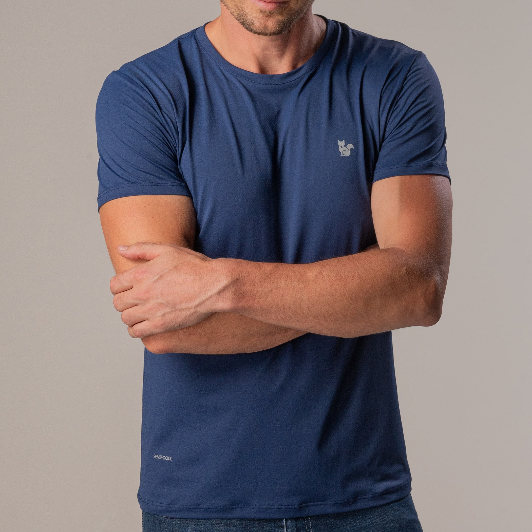 Camiseta Sense Cool proteção UV Masculina Slim Fit - Manga Curta