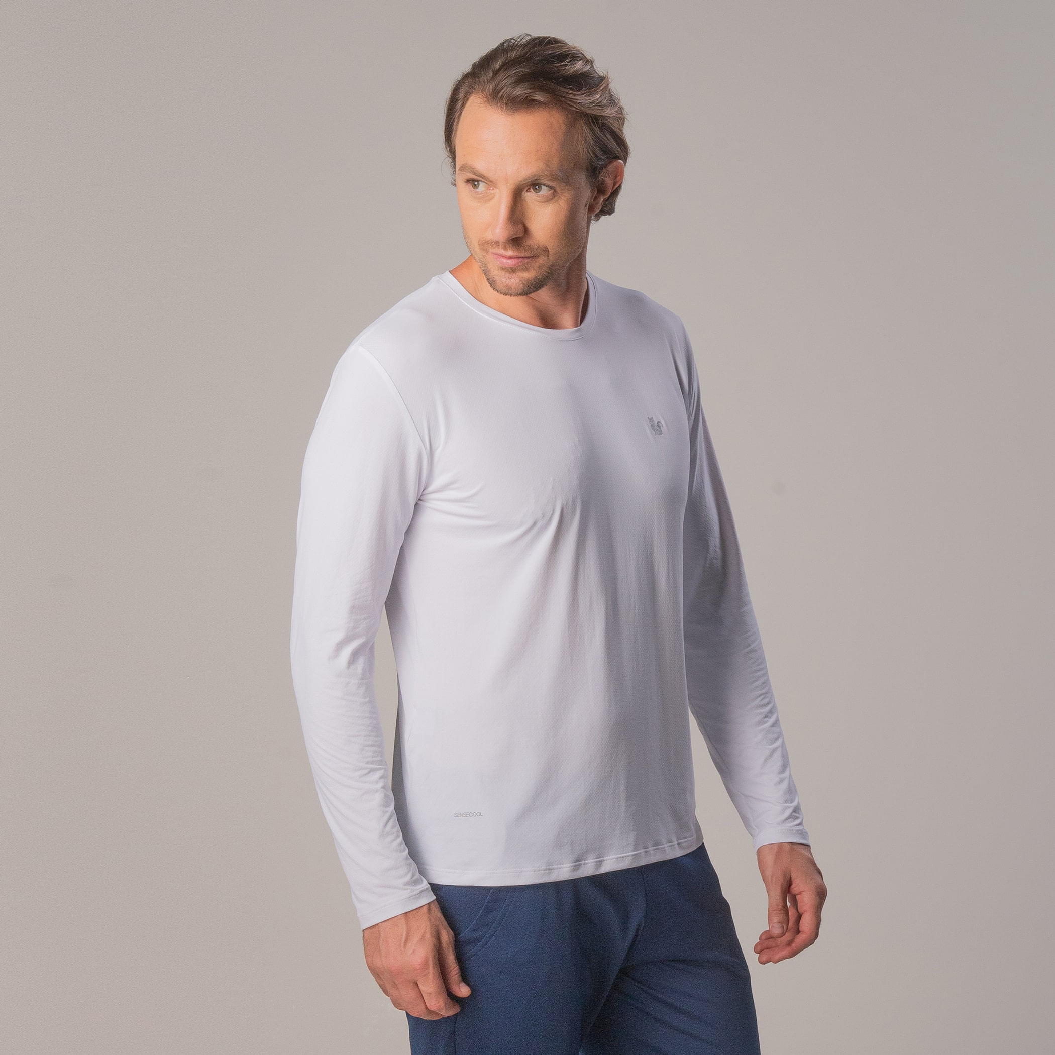 Camiseta Sense Cool proteção UV Masculina Slim Fit - Manga Longa
