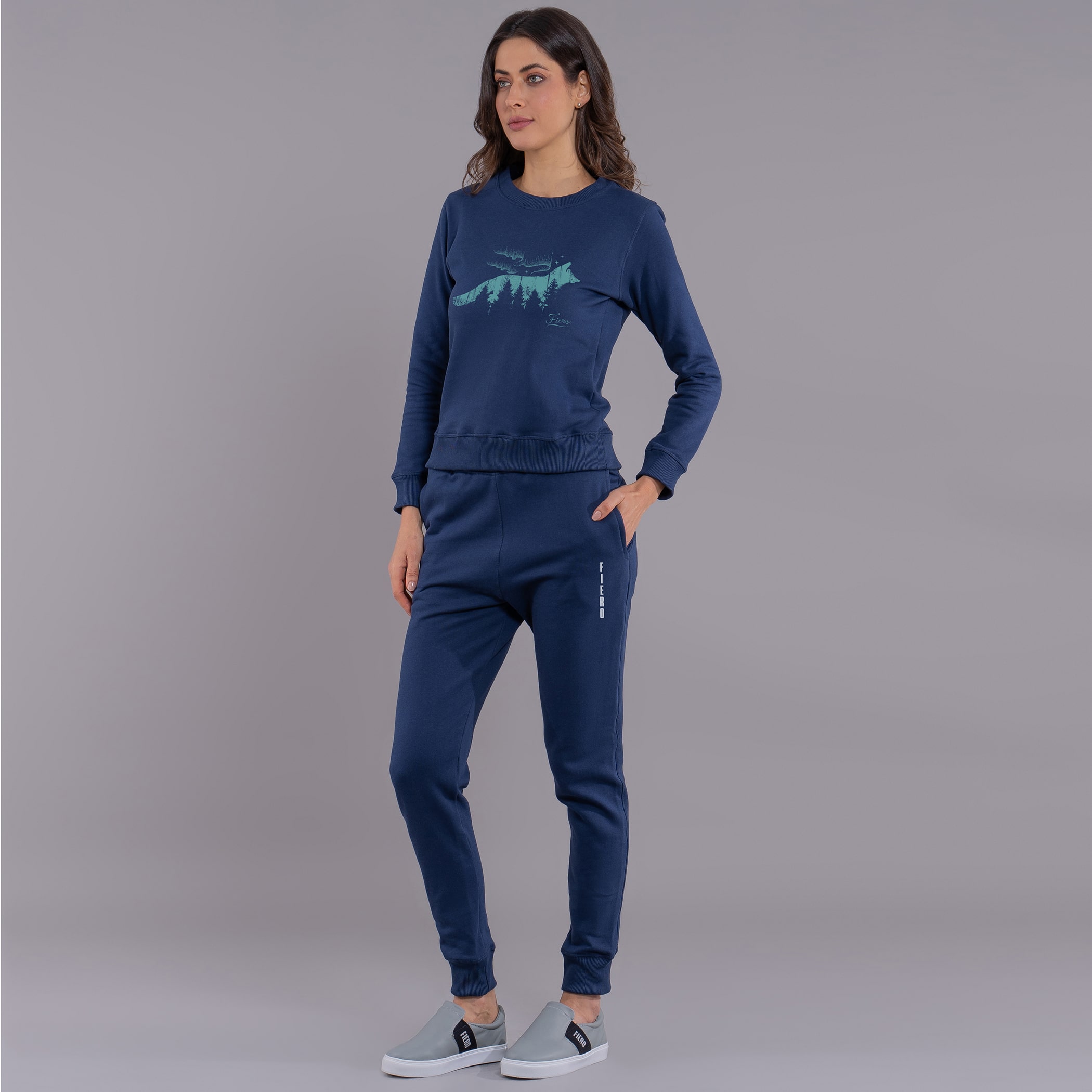 Moletom feminino Raposa Boreal gola redonda