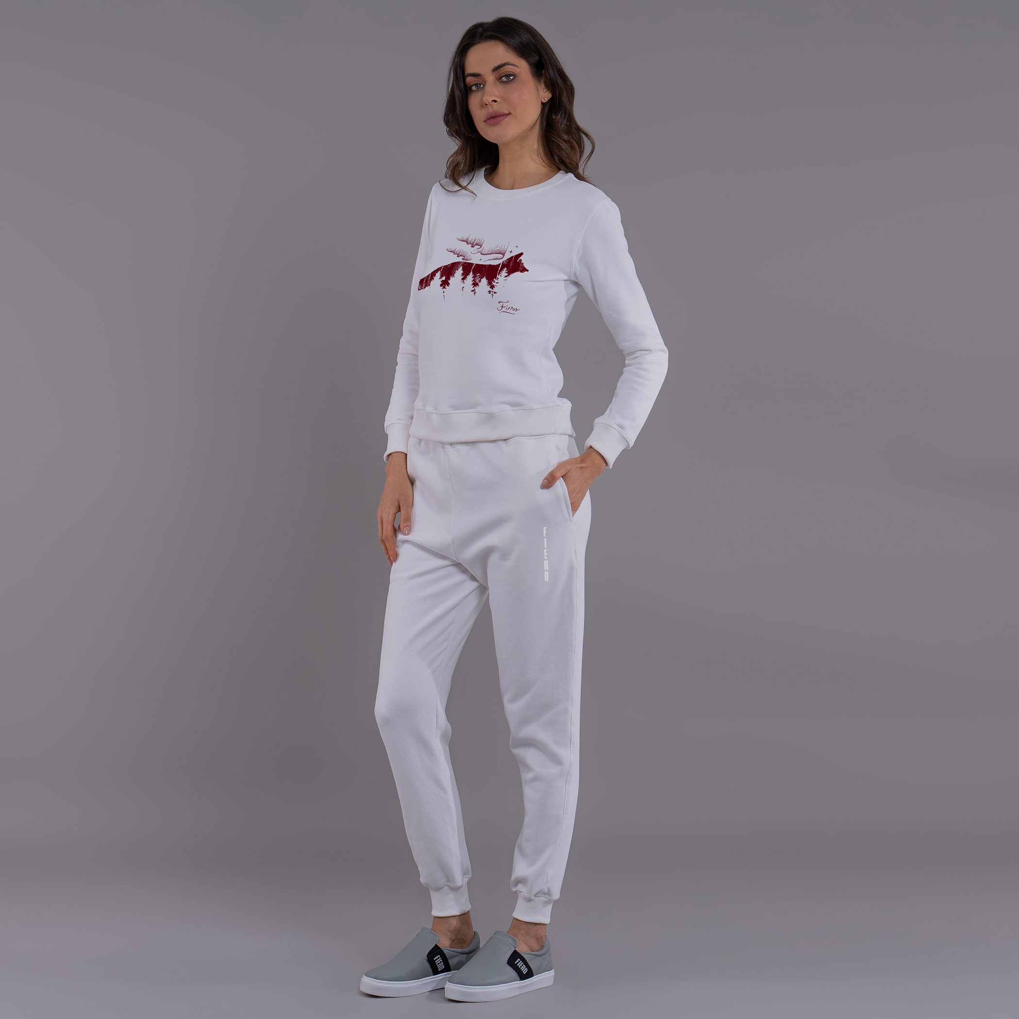 Moletom feminino Raposa Boreal gola redonda