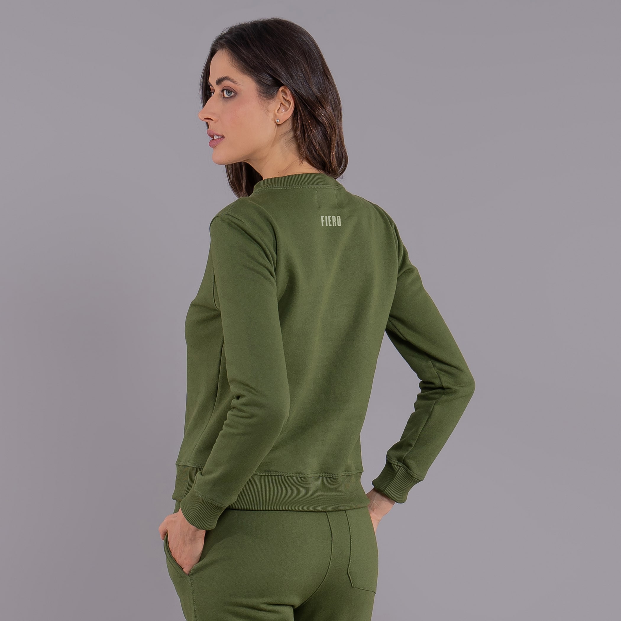 Moletom feminino Coordenadas Ushuaia gola redonda com forro peluciado