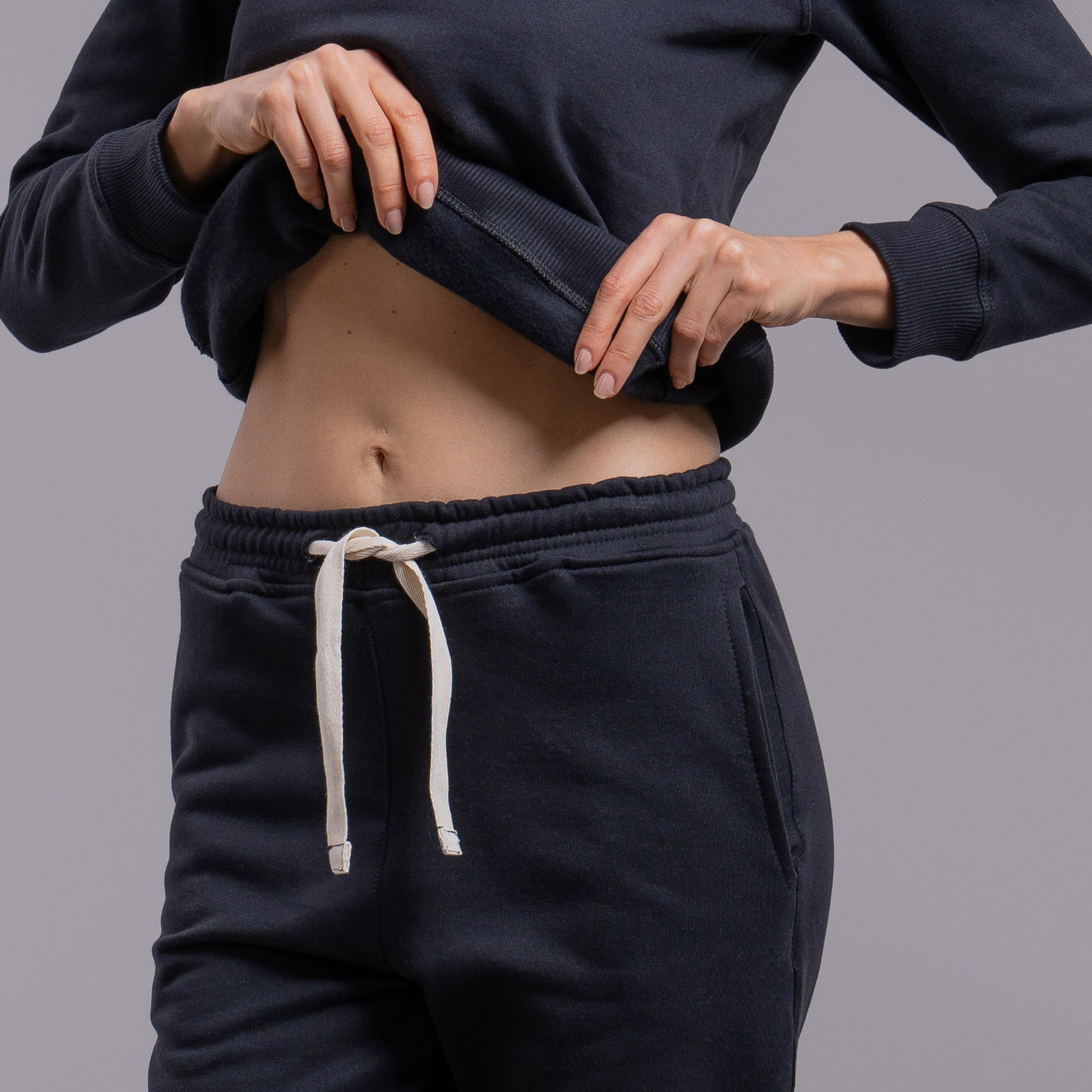 Moletom feminino Winter Photo gola redonda com forro peluciado
