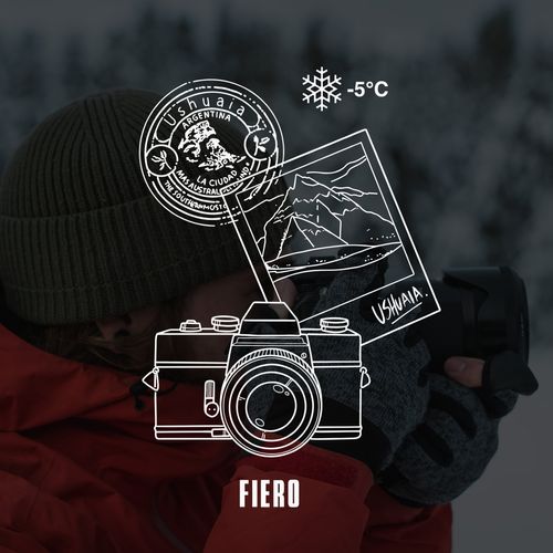 Moletom masculino Winter Photo canguru com forro peluciado